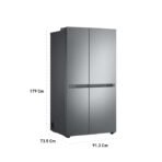 ثلاجة ال جي دولابي 23.2 قدم استيل