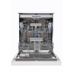 ⁦غسالة أطباق جنرال سوبريم، 8 برامج، 15 مكان، 3 رفوف، تجفيف توربو، خاصية نصف تحميل، سلة علوية قابلة للتعديل، أبيض.⁩ - الصورة ⁦3⁩