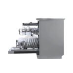 ⁦جنرال سوبريم غسالة صحون, 8 برامج, 14 مكان, 3 رف, خاصية فتح الباب التلقائي, خاصية نصف تحميل, فضي.⁩ - الصورة ⁦2⁩