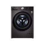 إل جي, غسالة أوتوماتيك تعبئة أمامية , 12 كجم , بتقنية ™AI DD ,تقنية غسيل تربو, إستيل أسود