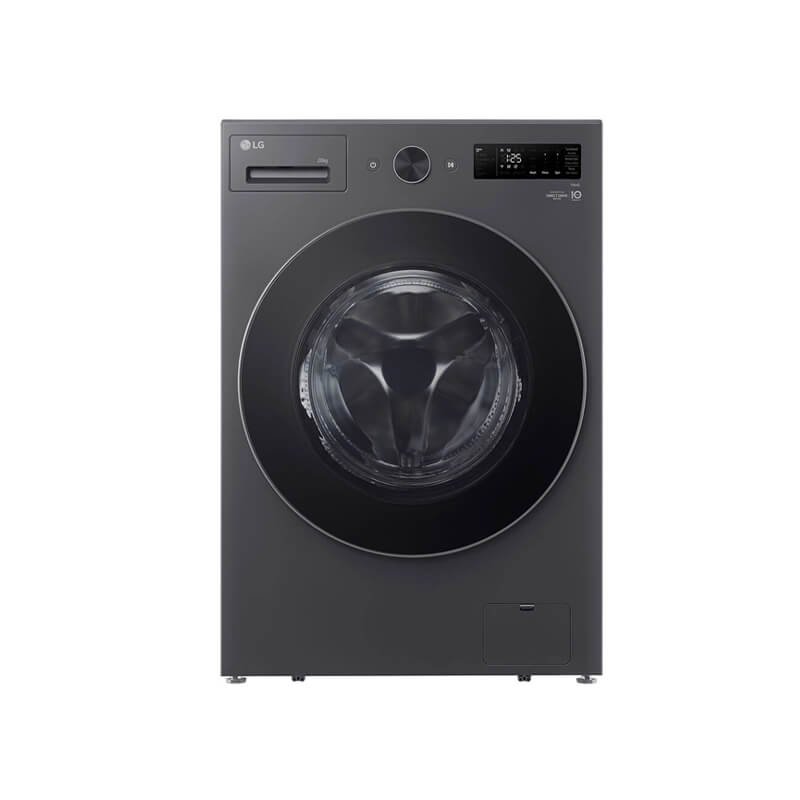غسالة ال جي 20 كيلو تعبئة أمامية بخار رمادي غامق غسالة ال جي 20 كيلو تعبئة أمامية بخار رمادي غامق