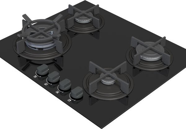 سطح 60سم 4 عين غاز سيراميك شبك منفصل هيفي ديوتي