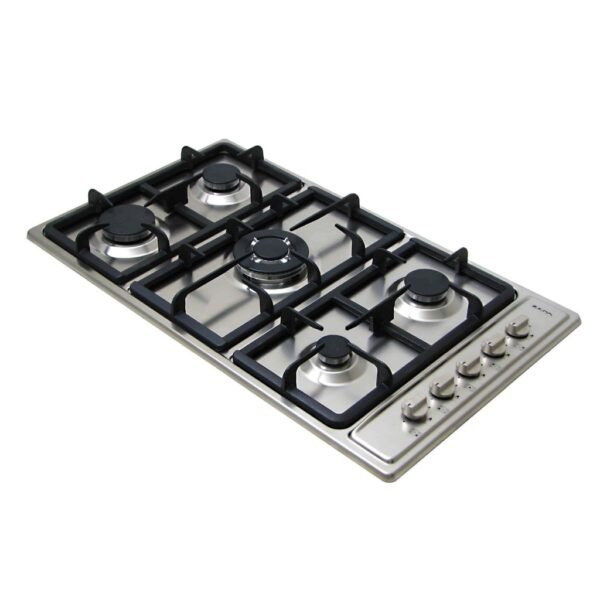 سطح 90سم 5 عين غاز مع مفاتيح جانبية شبك هيفي ديوتي