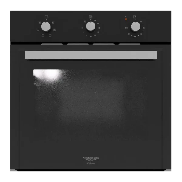 فرن كهرباء 6 وظائف 60سم (مع مروحة) - كريستال أسود بدون فريم