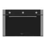 فرن كهرباء 6 وظائف 90سم (مع مروحة) - كريستال أسود مع فريم استيل جانبي