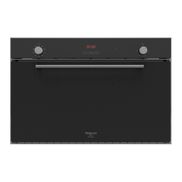 فرن كهرباء 9 وظائف 90سم (مع 2 مروحة) - تايمر تاتش - كريستال أسود بدون فريم