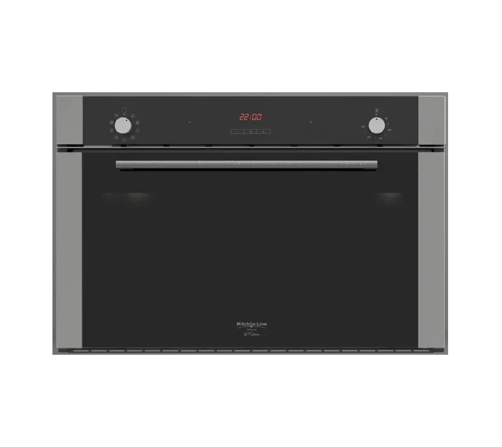 فرن كهرباء 9 وظائف 90سم (مع 2 مروحة) - تايمر تاتش - كريستال أسود مع فريم استيل جانبي فرن كهرباء 9 وظائف 90سم (مع 2 مروحة) - تايمر تاتش - كريستال أسود مع فريم استيل جانبي